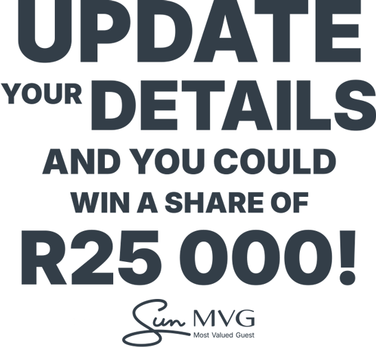 Update your details and you could win a share of R25 000 Update your details and you could win a share of R25 000