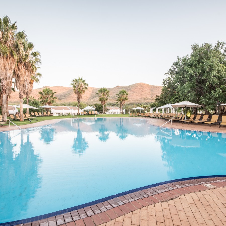 Solar heated swimming pools